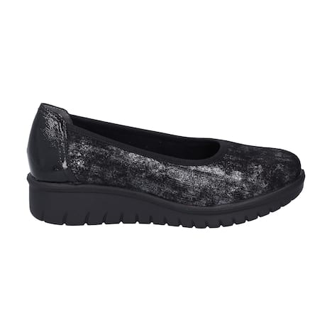 Damen Slipper Calais 85, schwarz-silber