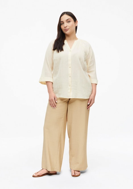 Semitransparente Bluse mit Struktur