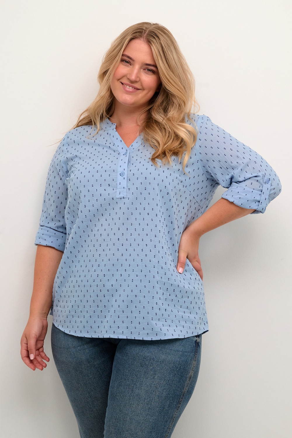 Langarm-Bluse Regular fit