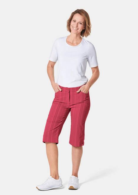 Bermuda in strukturierter elastischer Ware