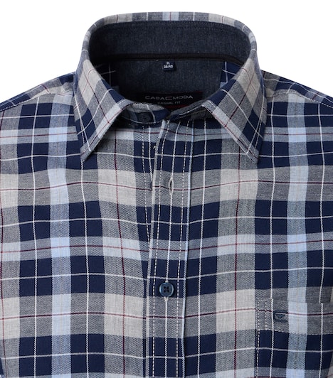 Flanellhemd kariert Casual Fit