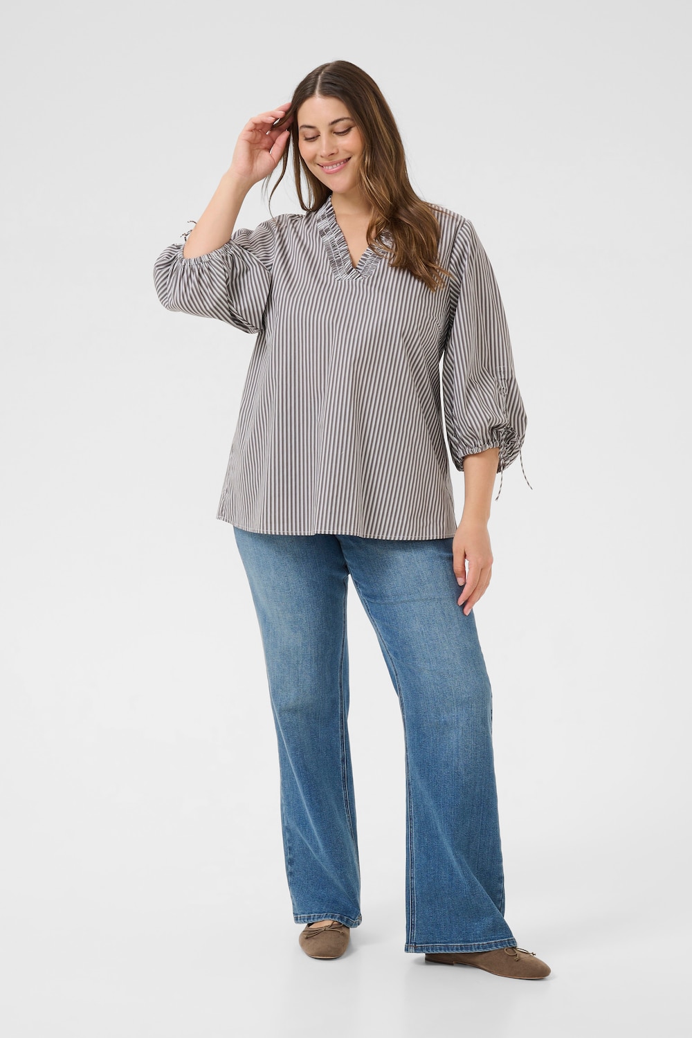 Langarm-Bluse Regular fit