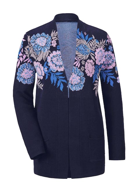 GOLDNER Tricot jasje Tricot jasje met gebloemd jacquardpatroon