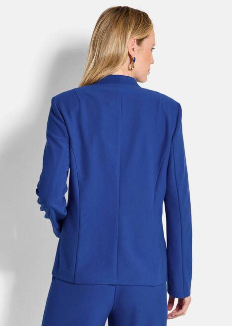 Viskoseblazer in Piqué-Optik