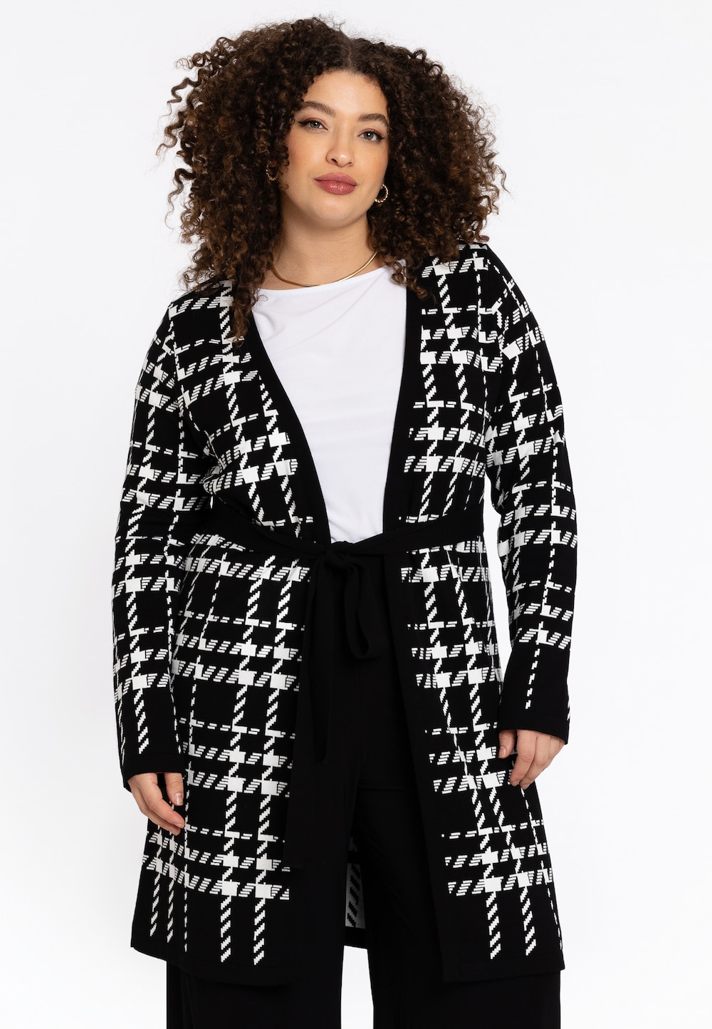 Strickjacke mit Druck