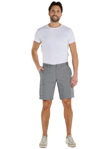 Herren Cargo-Bermuda regular , Mittelblau