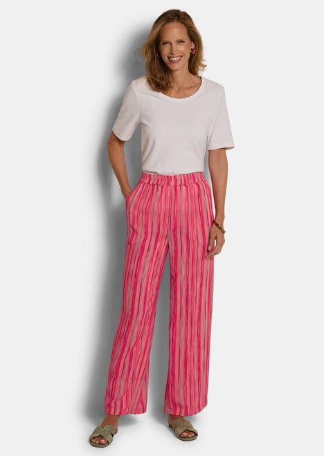 Viskosehose mit Streifen-Muster