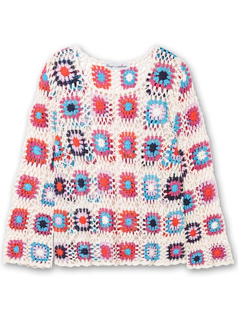 Strickpullover Strickpullover im Crochet-Muster Langarm Sonstiges Muster keine Angabe