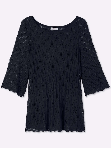 3/4-Arm-Pullover 3/4-Arm Ajour