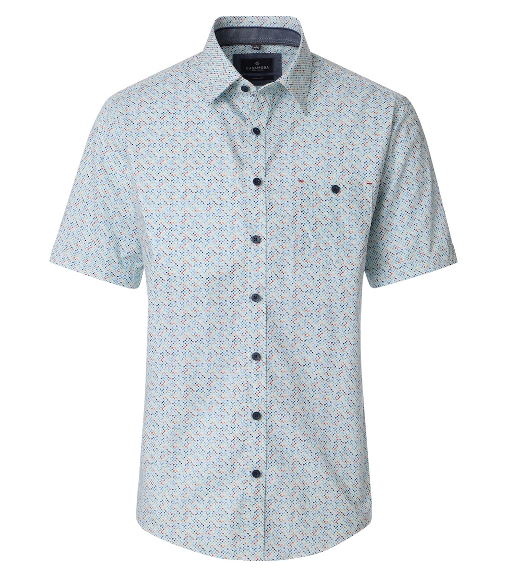 Freizeithemd Kurzarm Print Casual Fit