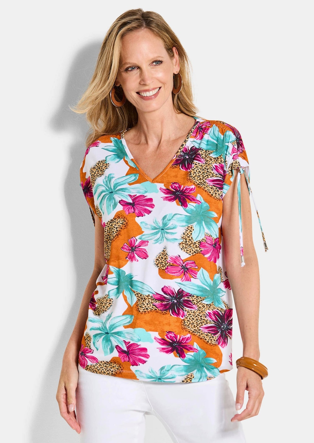 Blouse met bloemenprint