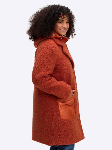 Mantel Uni Mit Kapuze