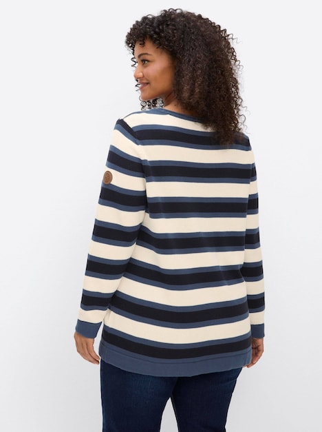 Langarm-Pullover Strickpullover im Colour-Blocking Langarm