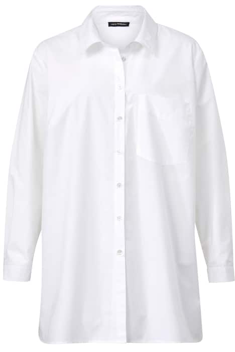 Longbluse, A-Line, Hemdkragen, Langarm