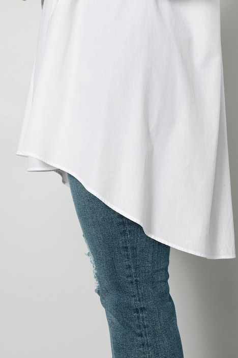 Longbluse, A-Line, Hemdkragen, Langarm