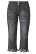 3/4-Jeans, Slim Fit, Fransensaum, 5-Pocket