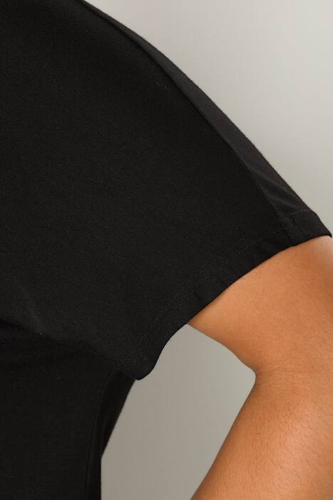 T-Shirt, oversized, Rücken V-Ausschnitt mit Band, überschnittene Schultern