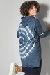 Long-Hoodie, Kapuzen-Sweatshirt, Batik-Druck, Langarm