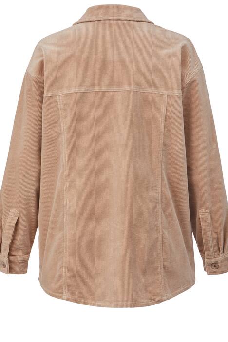 Cord-Hemdjacke, Hemdkragen, Langarm