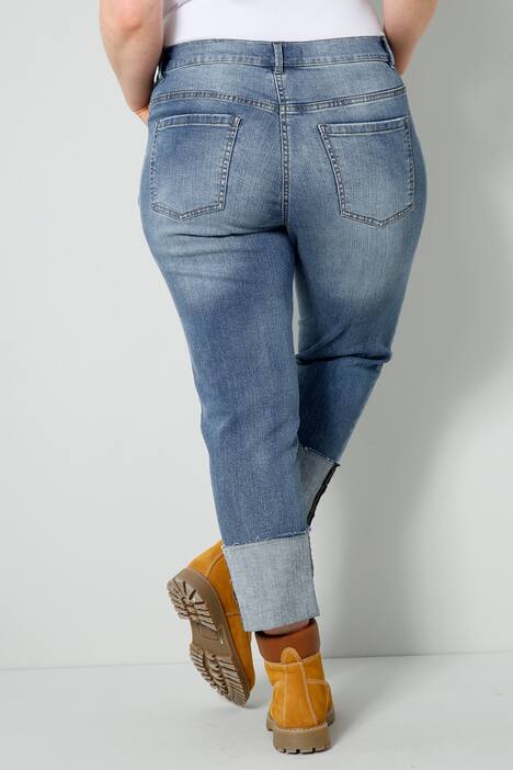 7/8-Jeans, Slim Fit, Umschlag, 5-Pocket