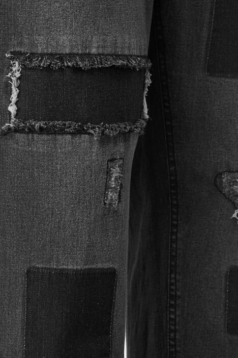 7/8-Jeans, Slim Fit, Patches, 5-Pocket