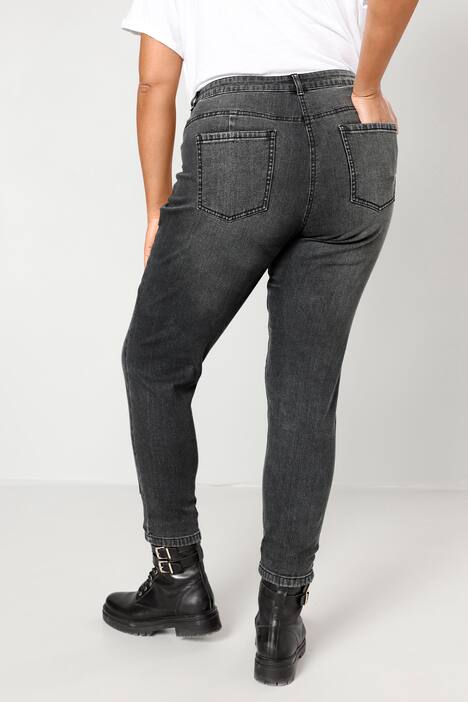 7/8-Jeans, Slim Fit, Patches, 5-Pocket