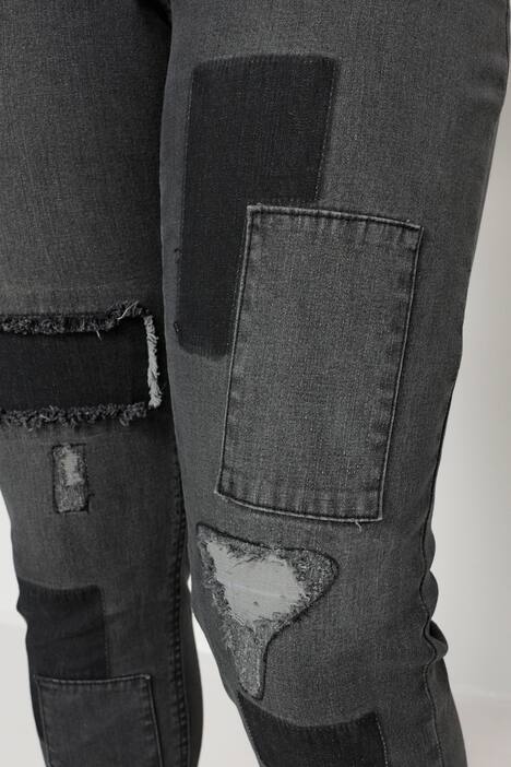 7/8-Jeans, Slim Fit, Patches, 5-Pocket