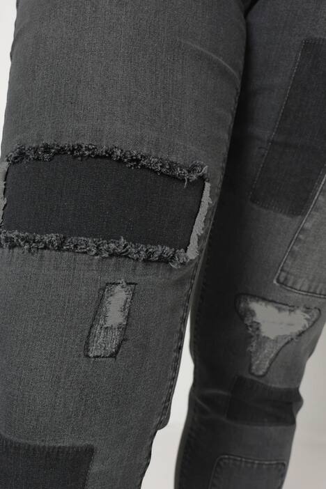 7/8-Jeans, Slim Fit, Patches, 5-Pocket