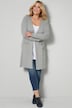 Long-Strickjacke, Classic Fit, offene Form, Langarm