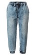 Denim-Joggpants, Karottenform, moon washed, Elastikbund