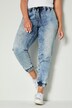 Denim-Joggpants, Karottenform, moon washed, Elastikbund