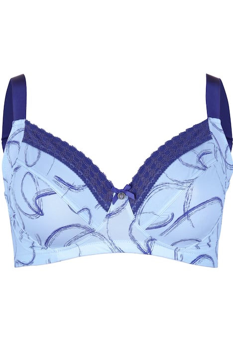 BH, ohne Softschalen, Spitzenkante, breite Träger