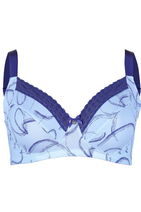 BH, ohne Softschalen, Spitzenkante, breite Träger