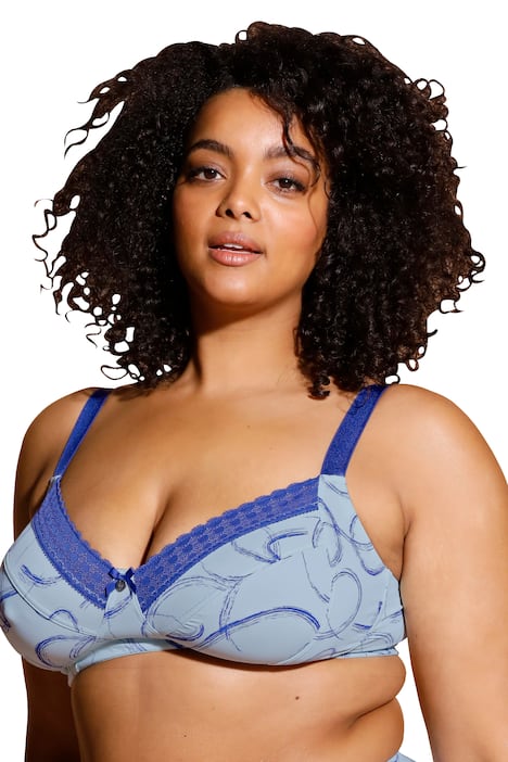 BH, ohne Softschalen, Spitzenkante, breite Träger