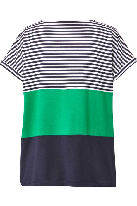 T-Shirt, oversized, Ringel, Rundhals