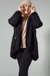 Jacke, oversized, Kapuze, Webpelz-Futter