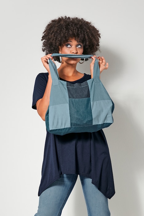 Shopper, Tasche, Jeans-Patchlook