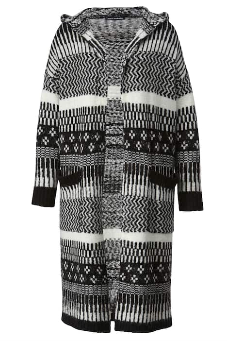 Strickmantel mit Kapuze