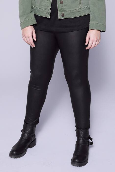 Leggings, Tight Fit, glänzender Beschichtung, Elastikbund