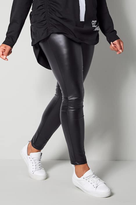 Leggings, Tight Fit, glänzender Beschichtung, Elastikbund