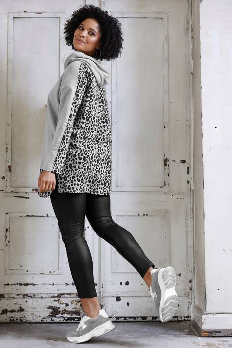 Leggings, Tight Fit, glänzender Beschichtung, Elastikbund