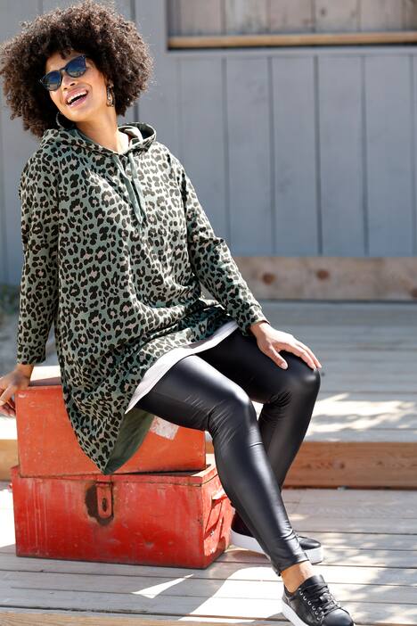 Leggings, Tight Fit, glänzender Beschichtung, Elastikbund