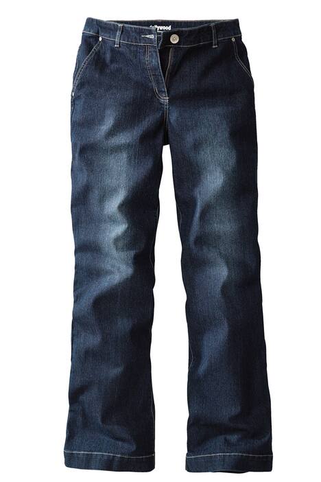 Jeans, wijd en recht, 4-pocket