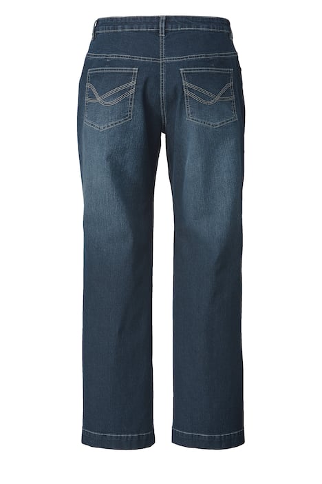 Jeans, wijd en recht, 4-pocket