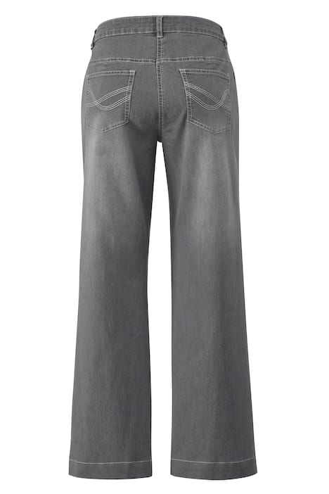 Jeans, wijd en recht, 4-pocket