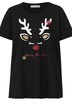 T-Shirt, Classic Fit, Weihnachts-Motiv, Rundhals, Halbarm