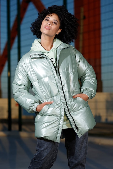 Steppjacke, Straight Fit, Stehkragen, Zipper, Seitenzipper