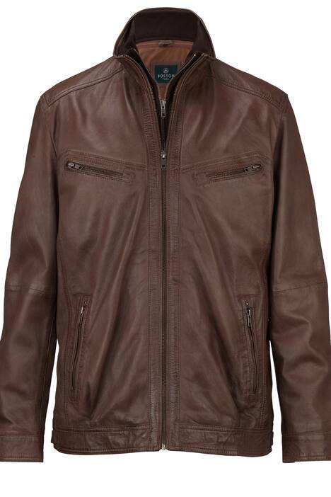 Lederjacke mit abnehmbarer Blende