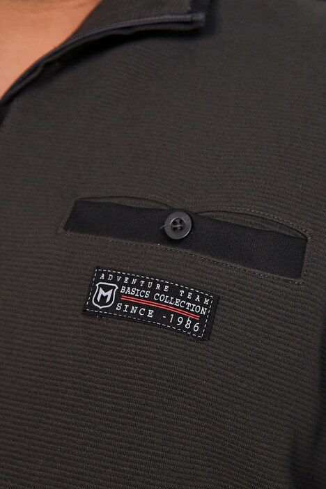 Men+ Sweatshirt, Bauchfit, Troyerkragen, farbige Details