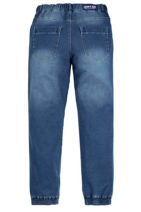 John. F. Gee Joggjeans, Straight Fit, 4-Pocket, Used-Optik, Schlupfbund